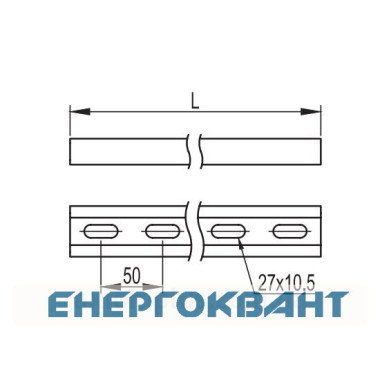 С-подібний профіль DKC BPL2130 41х21 DBL, L 3000, 1,5мм