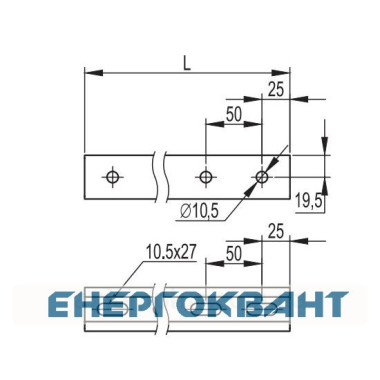 С-подібний профіль DKC BPL4130 41х41 LAS, L 3000, 1,5мм