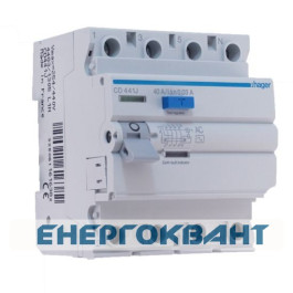 УЗО Hager CD441J (4х40А, 30 мА, АС)