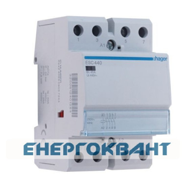 Контактор 40A ESC440 (4НО, 230В) 3м Hager
