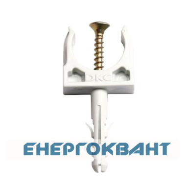 Забивний тримач з клямкою і дюбелем DKC 51325 Ø25мм
