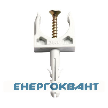 Забивний тримач з клямкою і дюбелем DKC 51332 Ø32мм