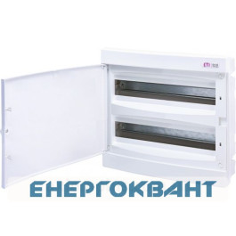Вбудований щиток ETI 001101084 ECМ 2x18PO 36 М з білої дверцятами