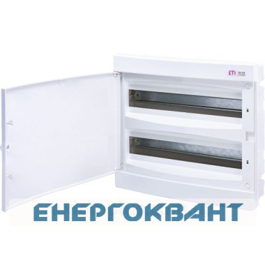 Вбудований щиток ETI 001101084 ECМ 2x18PO 36 М з білої дверцятами Вбудований щиток ETI 001101084 ECМ 2x18PO 36 М з білої дверцятами