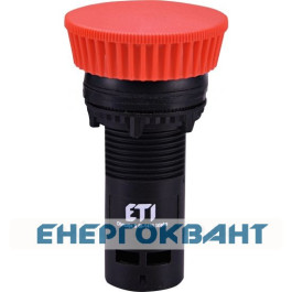 Моноблочна кнопка грибок ETI 004771481 ECM-P01-R (без фіксації 1NC червона)