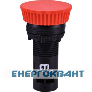 Моноблочна кнопка грибок ETI 004771481 ECM-P01-R (без фіксації 1NC червона)