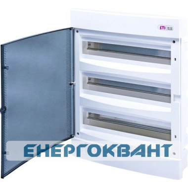 Вбудований щиток ETI 001101047 ECM 3x18PT 54 М з прозорими дверцятами