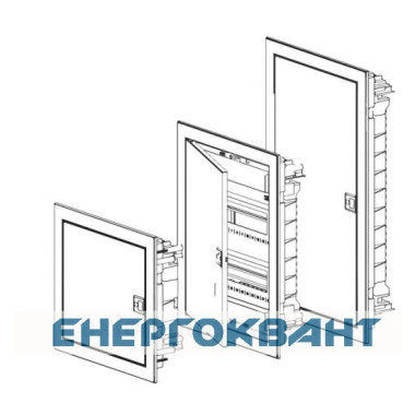 Металопластиковий електрощит ETI 001101025 ECG14 12 + 2 М з металевої білої дверцятами