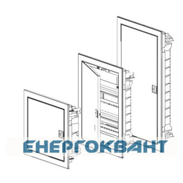 Металопластиковий електрощит ETI 001101183 ECG14 PO 12 + 2 М c білими дверцятами