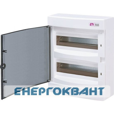 Зовнішній модульний щит ETI 001101003 ECT 24PT 24 М з прозорими дверцятами