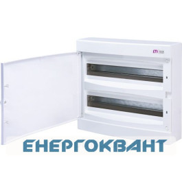 Зовнішній модульний щит ETI 001101082 ECT 2x18PO 36 М з білої дверцятами