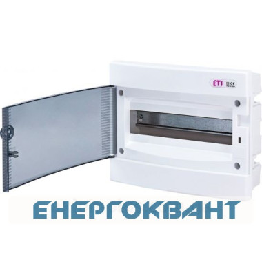 Вбудований щиток ETI 001101011 ECМ 12PT 12 М з прозорими дверцятами