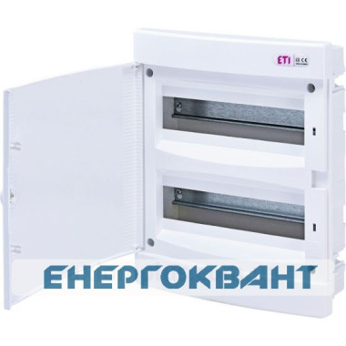 Вбудований щиток ETI 001101016 ECМ 24PO 24 М з білої дверцятами