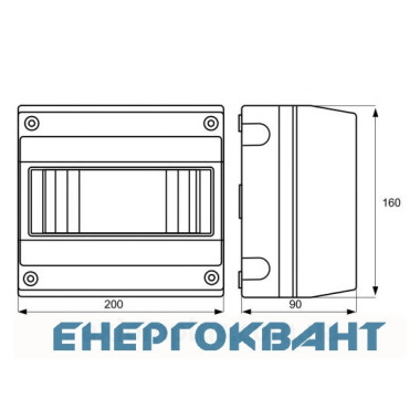 Щит настінний DKC Ram Base на 8 модулів без дверей RAL 7035