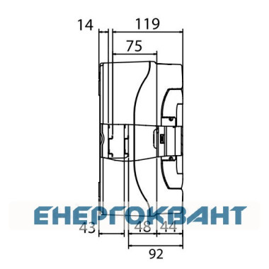Щит настінний 12 мод. з дверцятами RAL7035 Ram Base, DKC Щит настінний 12 мод. з дверцятами RAL7035 Ram Base, DKC
