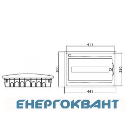 Щит вбудовується 18 мод. з дверцятами RAL9016 Ram Base, DKC