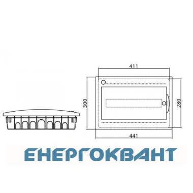 Щит вбудовується 18 мод. з дверцятами RAL9016 Ram Base, DKC