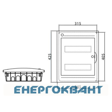 Щит вбудовується на 24 модуля DKC (арт. 81524)