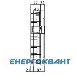 Щит вбудовується на 24 модуля DKC (арт. 81524)