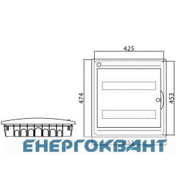 Щит вбудовується 36 мод. з дверцятами RAL9016 Ram Base, DKC