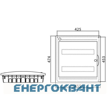 Щит вбудовується 36 мод. з дверцятами RAL9016 Ram Base, DKC Щит вбудовується 36 мод. з дверцятами RAL9016 Ram Base, DKC