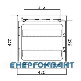 Щит настінний 36 мод. з дверцятами RAL7035 Ram Base, DKC