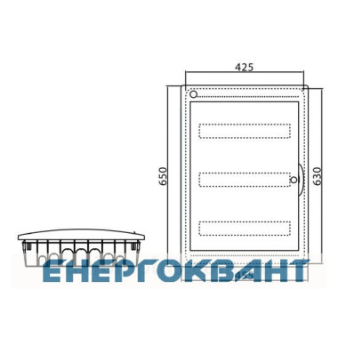 Щит вбудовується 54 мод. з дверцятами RAL9016 Ram Base, DKC