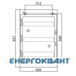 Щит настінний 54 мод. з дверцятами RAL7035 Ram Base, DKC