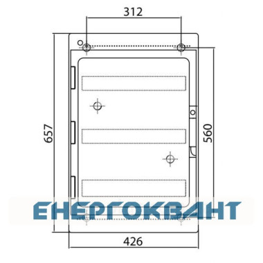 Щит настінний 54 мод. з дверцятами RAL7035 Ram Base, DKC