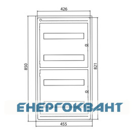 Щит вбудовується 72 мод. з дверцятами RAL9016 Ram Base, DKC