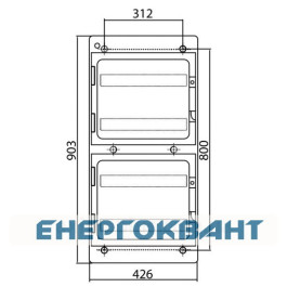 Щит настінний 72 мод. з дверцятами RAL7035 Ram Base, DKC