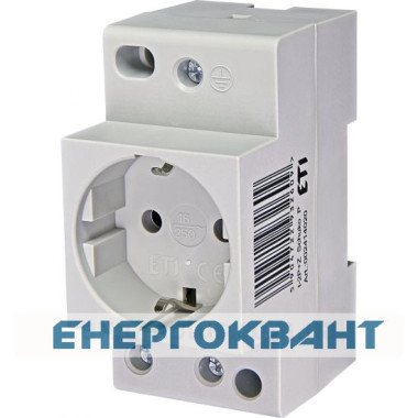 Розетка на DIN-рейку ETI 002414020 t-2P + Z Schuko (P) Розетка на DIN-рейку ETI 002414020 t-2P + Z Schuko (P)