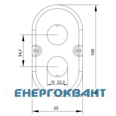 Корпус кнопкового поста ETI 004771546 ESE2 на 2 отвори