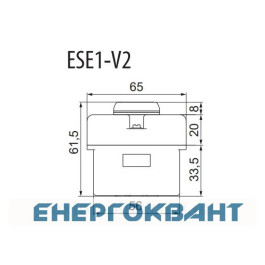 Одномодульні кнопковий пост ETI 004771440 ESE1-V2 ( «STOP» червоний)