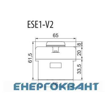 Одномодульні кнопковий пост ETI 004771440 ESE1-V2 ( «STOP» червоний)