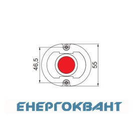 Одномодульні кнопковий пост ETI 004771440 ESE1-V2 ( «STOP» червоний)