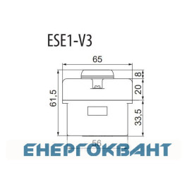 Одномодульні кнопковий пост ETI 004771441 ESE1-V3 ( «START» зелений)