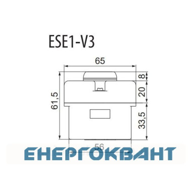 Одномодульні кнопковий пост ETI 004771441 ESE1-V3 ( «START» зелений)
