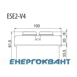 Двухмодульной кнопковий пост ETI 004771442 ESE2-V4 ( «START / STOP» зелений / червоний)