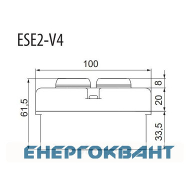 Двухмодульной кнопковий пост ETI 004771442 ESE2-V4 ( «START / STOP» зелений / червоний)