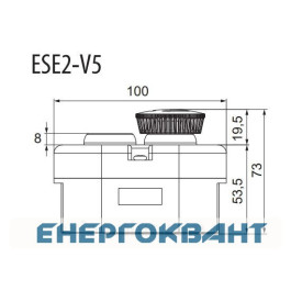 Двухмодульной кнопковий пост ETI 004771443 ESE2-V5 «START / STOP» тип з відключенням поворотом