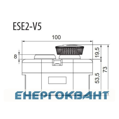 Двухмодульной кнопковий пост ETI 004771443 ESE2-V5 «START / STOP» тип з відключенням поворотом