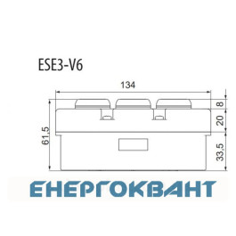 Трехмодульний кнопковий пост ETI 004771444 ESE3-V6 ( «FORWARD / STOP / REVERSE» зелений / червоний / зелений)