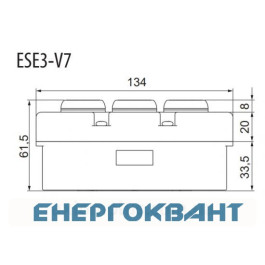 Трехмодульний кнопковий пост ETI 004771445 ESE3-V7 ( «UP / STOP / DOWN» зелений / червоний / зелений)