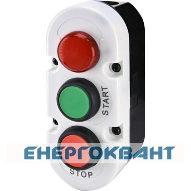 Трехмодульний кнопковий пост ETI 004771446 ESE3-V8 «START / STOP» з с індикатором 240V AC