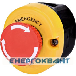 Одномодульні кнопковий пост ETI 004771447 ESE1Y-V1 ( «STOP» типу «гриб» відключення поворотом (червоний)