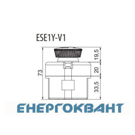 Одномодульні кнопковий пост ETI 004771447 ESE1Y-V1 ( «STOP» типу «гриб» відключення поворотом (червоний)