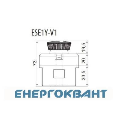 Одномодульні кнопковий пост ETI 004771447 ESE1Y-V1 ( «STOP» типу «гриб» відключення поворотом (червоний)