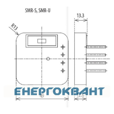 Діммер ETI 002470022 SMR-U (до 500W)