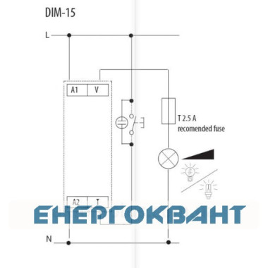 Діммер ETI 002470290 DIM-15 до 300W для регульованих LED і ESL ламп Діммер ETI 002470290 DIM-15 до 300W для регульованих LED і ESL ламп